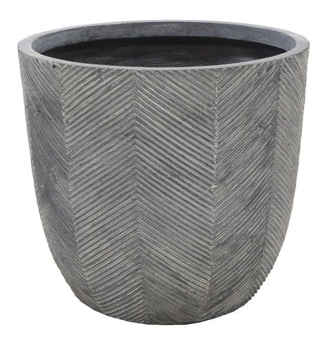Mega Collections Iowa Egg Pot Washed Grey D25H25