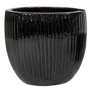 Mega Collections Portly Egg Rib Shiny Black D28H25