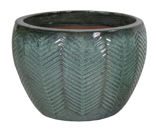 Mega Collections Portly Egg Fishbone Moss Green D38H27