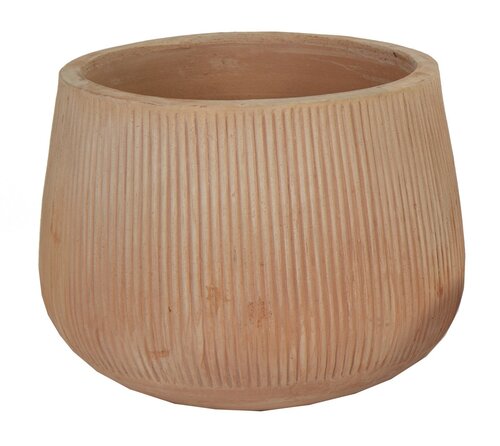 Mega Collections Whitewash Cauldron Vert. Rib D40H32