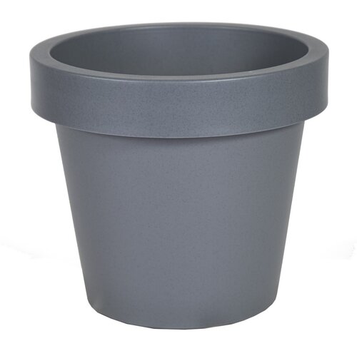 Mega Collections Linea Iris Flowerpot Pebble Grey D20H18