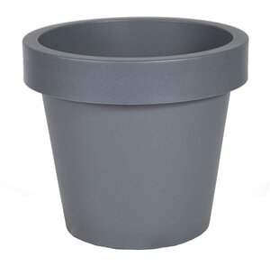 Mega Collections Linea Iris Flowerpot Pebble Grey D20H18