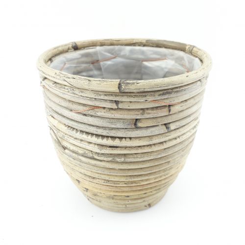 Van der Leeden pot rond ballon streep d15h14cm - afbeelding 1