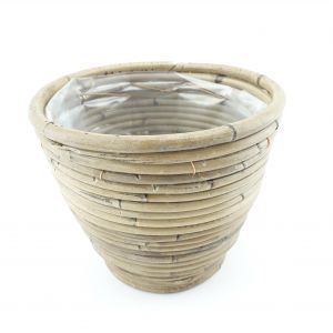 Van der Leeden pot rond ballon streep d18h16cm - afbeelding 1