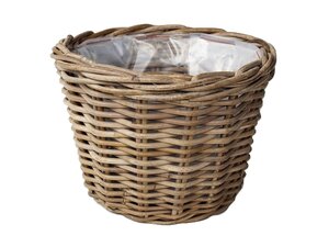Van der Leeden Pot rotan d35h25cm antiek grijs