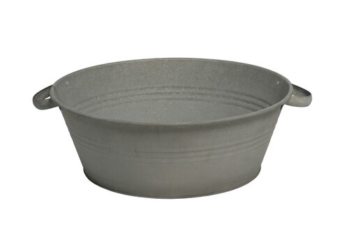 Mega Collections Zinc Old Look Con. Low w/handle D26H12.5