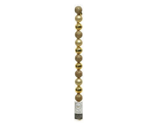 Decoris Kerstballen polystyreen - licht goud - Ø 3 cm - afbeelding 1