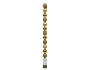 Decoris Kerstballen polystyreen - licht goud - Ø 3 cm - afbeelding 1