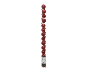 Decoris Kerstballen polystyreen - kerstrood - Ø 3 cm - afbeelding 1