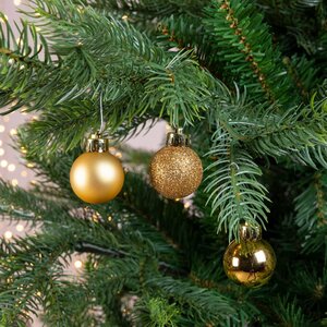 Decoris Kerstballen polystyreen - licht goud - Ø 3 cm - afbeelding 2