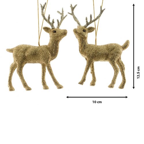 Decoris Rendier polystyreen - goud - 4,5 × 10 × 12,5 cm - afbeelding 3