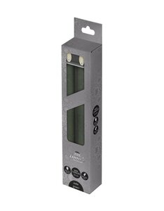 Rustieke LED-dinerkaars van was – bewegende vlam – jade groen – hoogte 23 cm – op batterijen - afbeelding 1