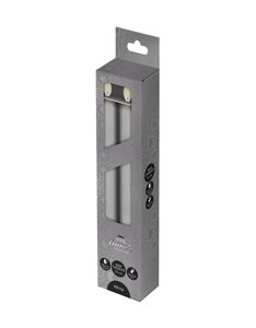 Rustieke LED-dinerkaars van was – bewegende vlam – wit – hoogte 23 cm – op batterijen – met afstands - afbeelding 1