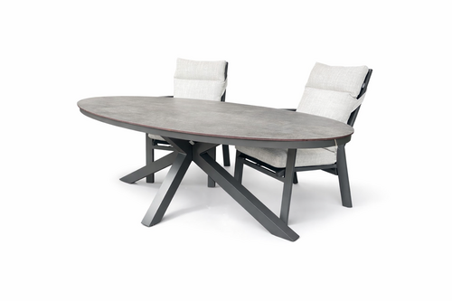 SenS-Line Brescia oval HPL dining table 220x115cm - afbeelding 2