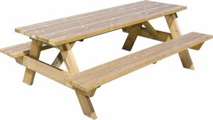 Sens (S&S) Picknickbank Bokito 220 cm., dikte hout 4,2cm FSC mix credit - afbeelding 1