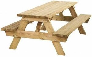Sens (S&S) Picknickbank Bokito 220 cm., dikte hout 4,2cm FSC mix credit - afbeelding 2