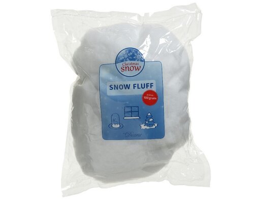 Decoris Sneeuw polyester - wit - 38 × 25 × 3 cm
