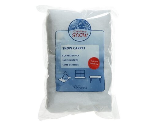 Decoris Sneeuwdeken polyester - wit - 120 × 80 × 1 cm - afbeelding 1