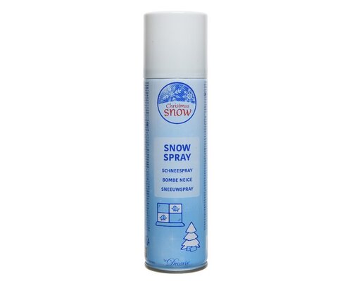 Decoris Sneeuwspray metaal - wit - Ø 4,4 cm
