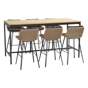 Taste 4SO 6x Bohemian barstoel + bartafel Taverne 200 cm - afbeelding 1