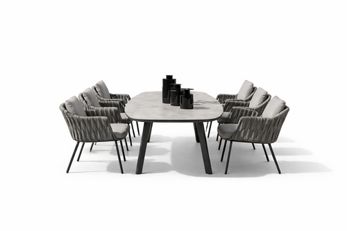Taste 4SO Cannes dining set – 6 stoelen + Manolo tafel 240×103 cm - afbeelding 1