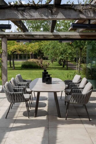 Taste 4SO Cannes dining set – 6 stoelen + Manolo tafel 240×103 cm - afbeelding 1