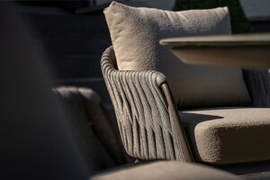 Taste 4SO Cannes low dining set – 4 stoelen + Sarah tafel 130 cm Ø - afbeelding 6