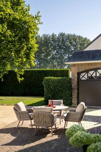 Taste 4SO Cannes low dining set – 4 stoelen + Sarah tafel 130 cm Ø - afbeelding 5