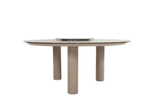 Taste 4SO Donato low dining eettafel 160 cm. Ø latte, met geprint keramiek tafelblad - afbeelding 5