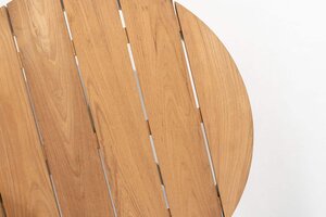 Taste 4SO Emma set van 2 salontafels latte, 65 en 80 cm. Ø  printed keramiek / teak top - afbeelding 4