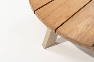 Taste 4SO Emma set van 2 salontafels latte, 65 en 80 cm. Ø  printed keramiek / teak top - afbeelding 5
