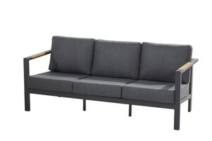 Taste 4SO Ginger 3-zits loungebank + 2 lounge stoelen antraciet, incl. kussens - afbeelding 2