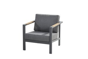 Taste 4SO Ginger 3-zits loungebank + 2 lounge stoelen antraciet, incl. kussens - afbeelding 3