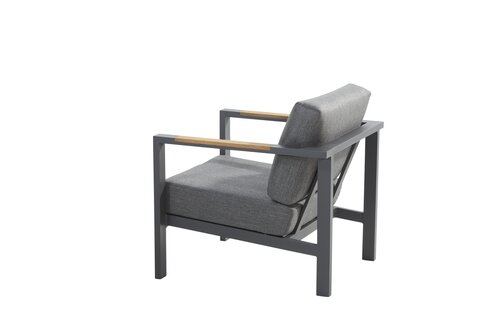 Taste 4SO Ginger 3-zits loungebank, 2 lounge stoelen antraciet, zonder tafel - afbeelding 4
