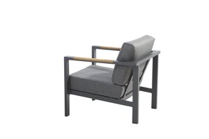 Taste 4SO Ginger 3-zits loungebank, 2 lounge stoelen antraciet, zonder tafel - afbeelding 4