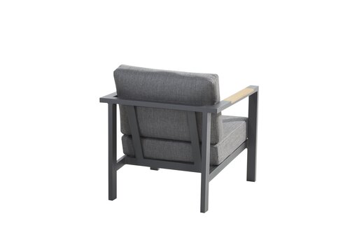 Taste 4SO Ginger 3-zits loungebank, 2 lounge stoelen antraciet, zonder tafel - afbeelding 5