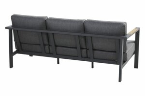 Taste 4SO Ginger 3-zits loungebank + 2 lounge stoelen antraciet, met tafel - afbeelding 4