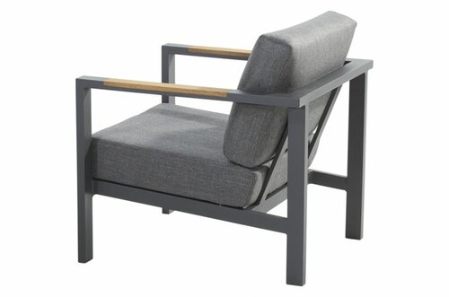 Taste 4SO Ginger 3-zits loungebank + 2 lounge stoelen antraciet, met tafel - afbeelding 6