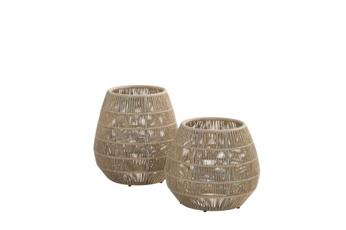 4SO Lorenzo plantenbak laag, naturel - afbeelding 2