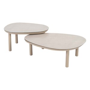 Taste 4SO Monroe salontafelset Latte/Grijs – 65 & 80 cm - afbeelding 1