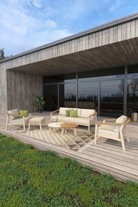 Taste 4SO Olivia loungeset 3-zits lounge bank + 2x lounge stoel + Emma salontafels - afbeelding 2
