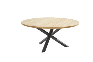 Taste 4SO Prado teak tafel 160 Ø cm antraciet onderstel