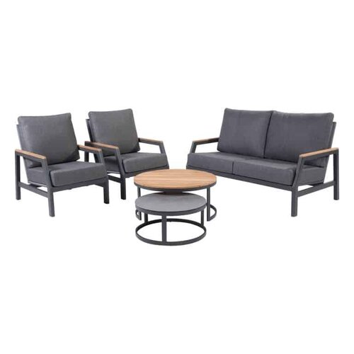 Taste 4SO Ravenna 2 x lounge stoel + 1 x 2.5-zits lounge bank + Stonic tafels - afbeelding 1
