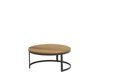 Taste 4SO Stonic set van 2 salontafels, 80 cm. ø teak en 60 cm. ø keramiek - afbeelding 3