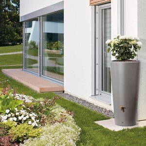 Regenton vaso 2in1+vulautom.l.grijs - afbeelding 2