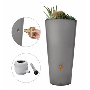Regenton vaso 2in1+vulautom.l.grijs - afbeelding 3