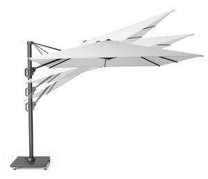 Platinum zweefparasol Voyager T¹ 250x250 lichtgrijs - afbeelding 9