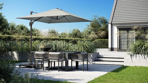 Platinum zweefparasol Voyager T¹ 250x250 antraciet - afbeelding 3