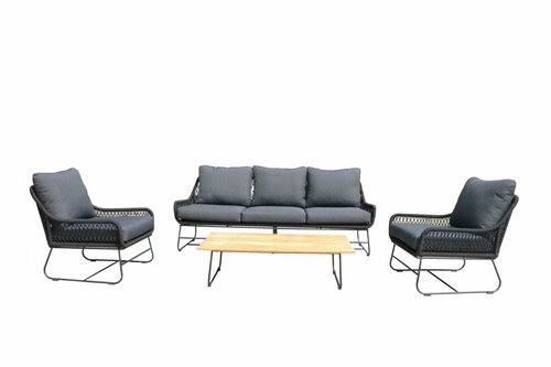 Own Living Zita lounge set (4), Black