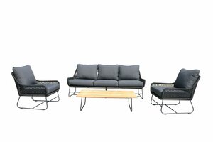 Own Living Zita lounge set (4), Black